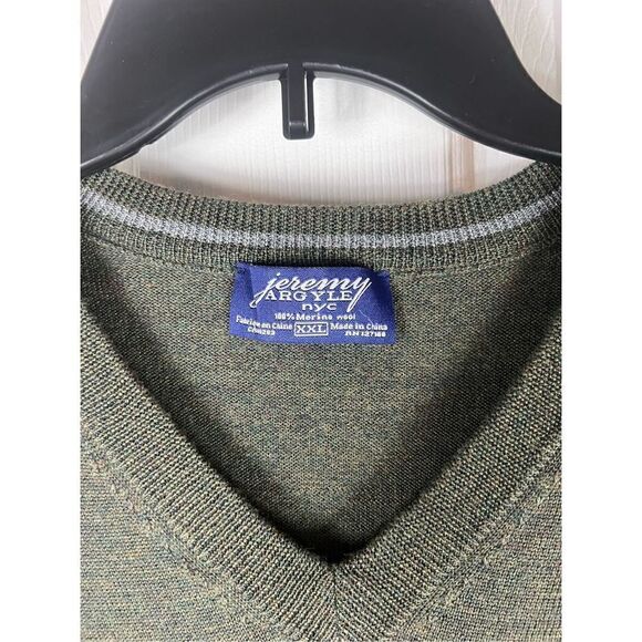 Jeremy Argyle NYC Merino Wool Green Sweater Size XXL - Picture 2 of 4